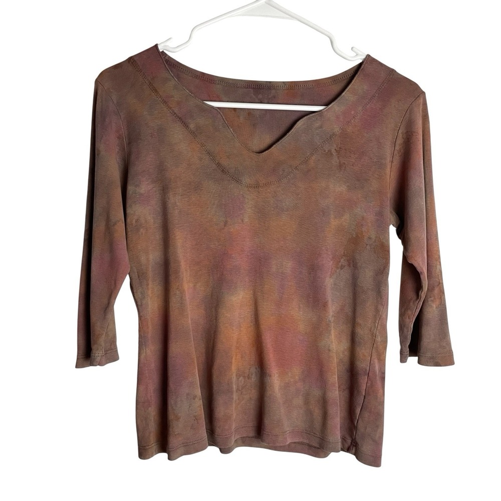 Vtg Glima Womens Y2K Tie-Dye Tee Sz S Mauve Tie Dye Fairy Grunge Whimsigoth USA